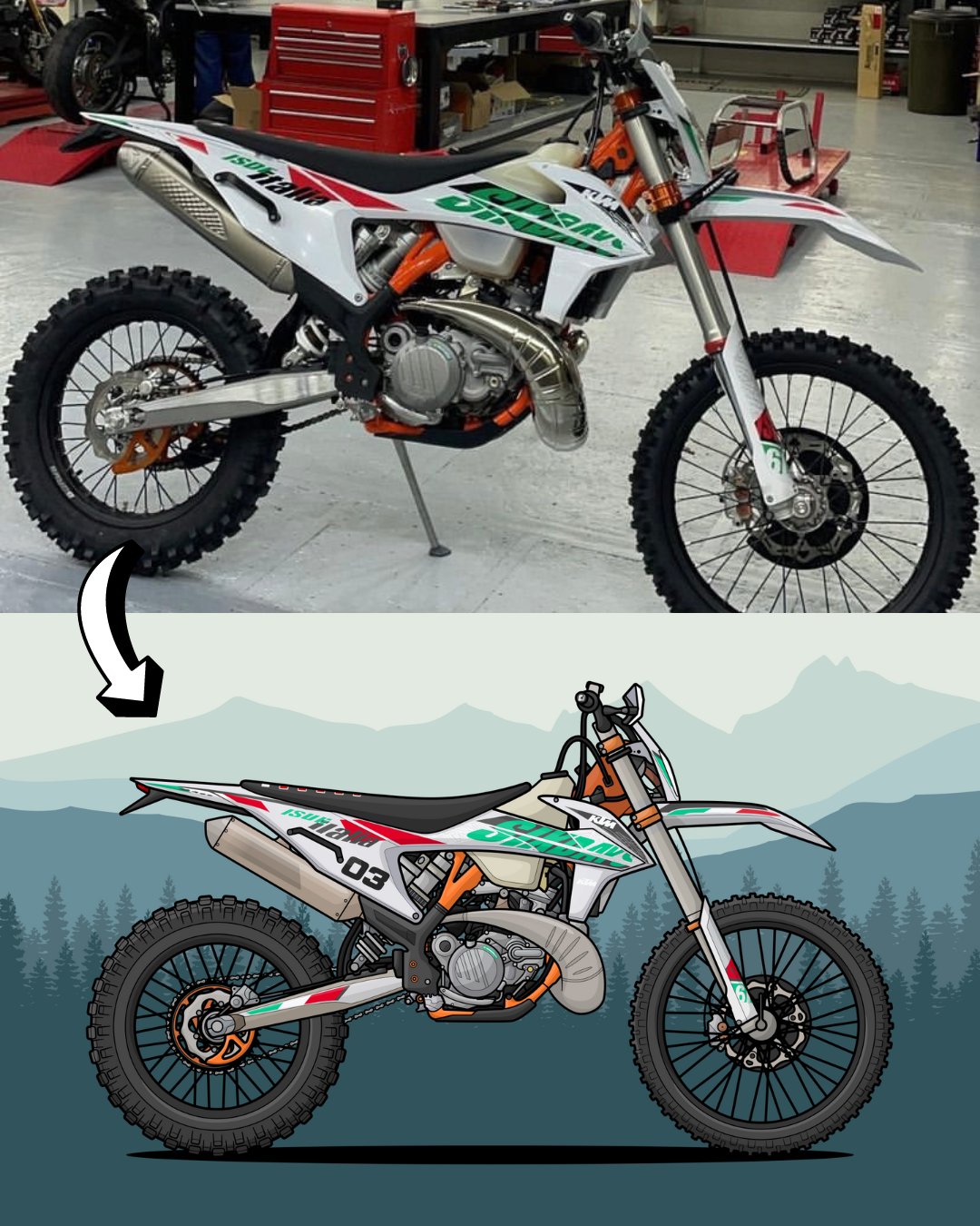 Draw My Motorcycle | Personalized Digital Artwork