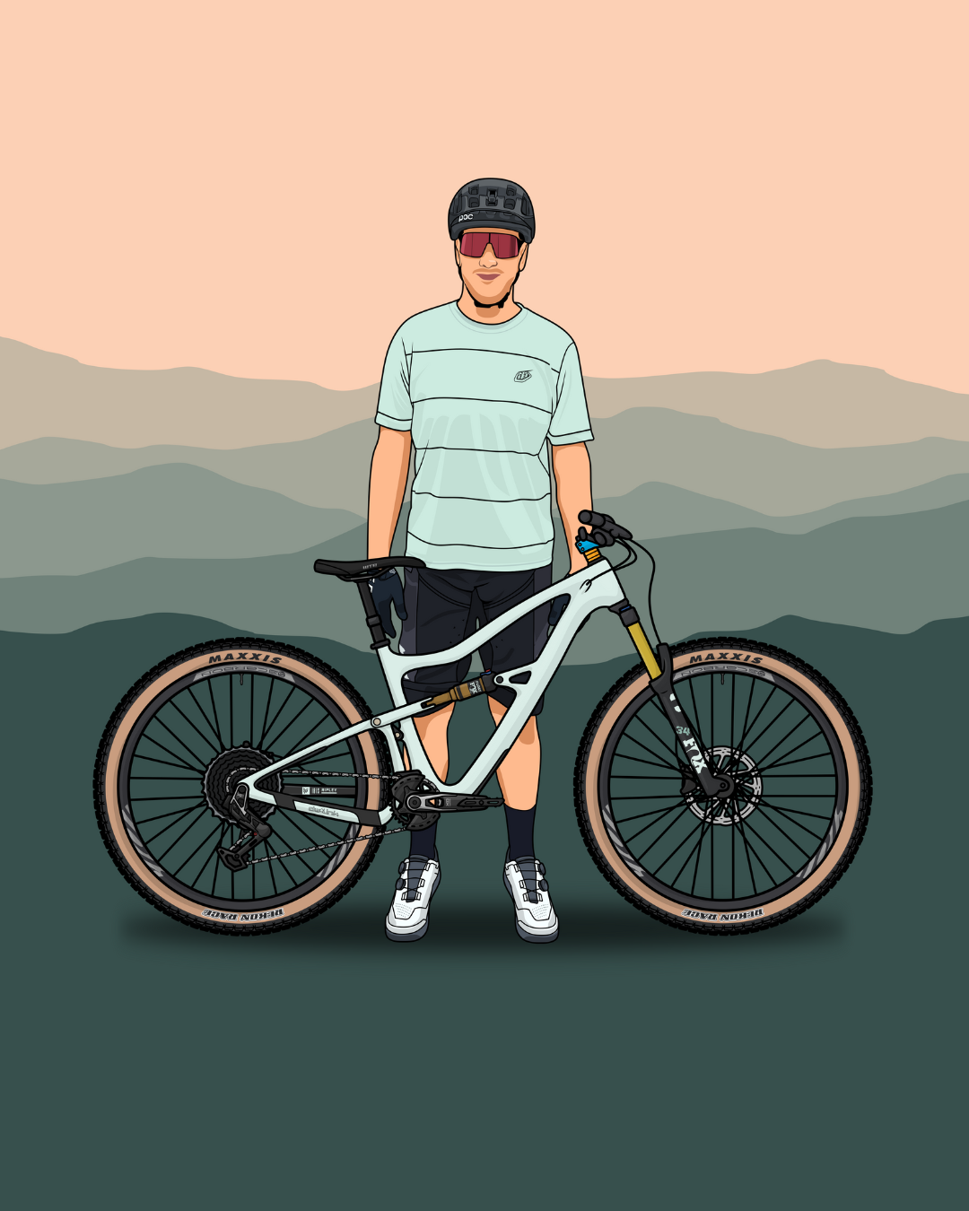 Custom Bike + Rider Artwork