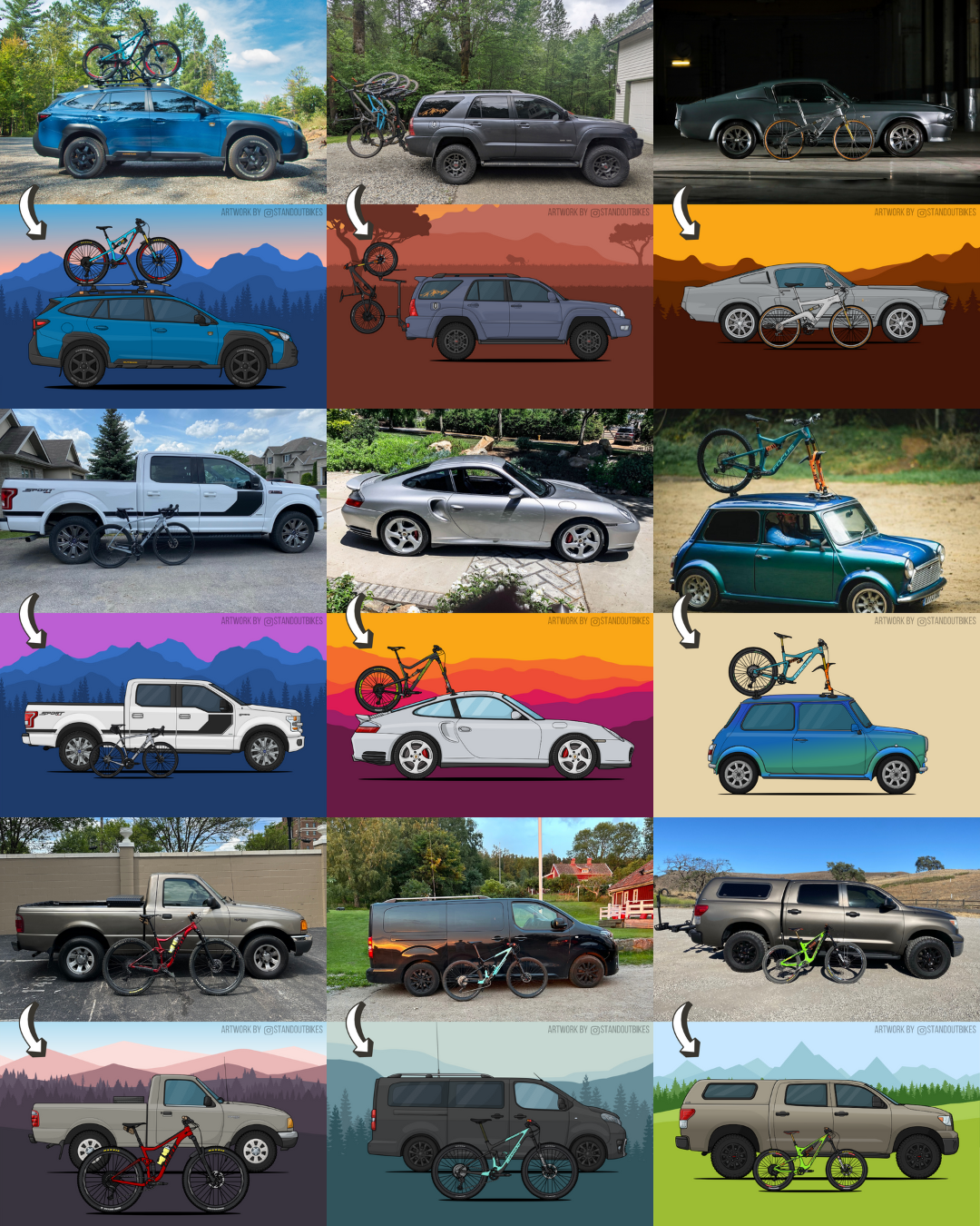 Custom Bike + Car Artwork