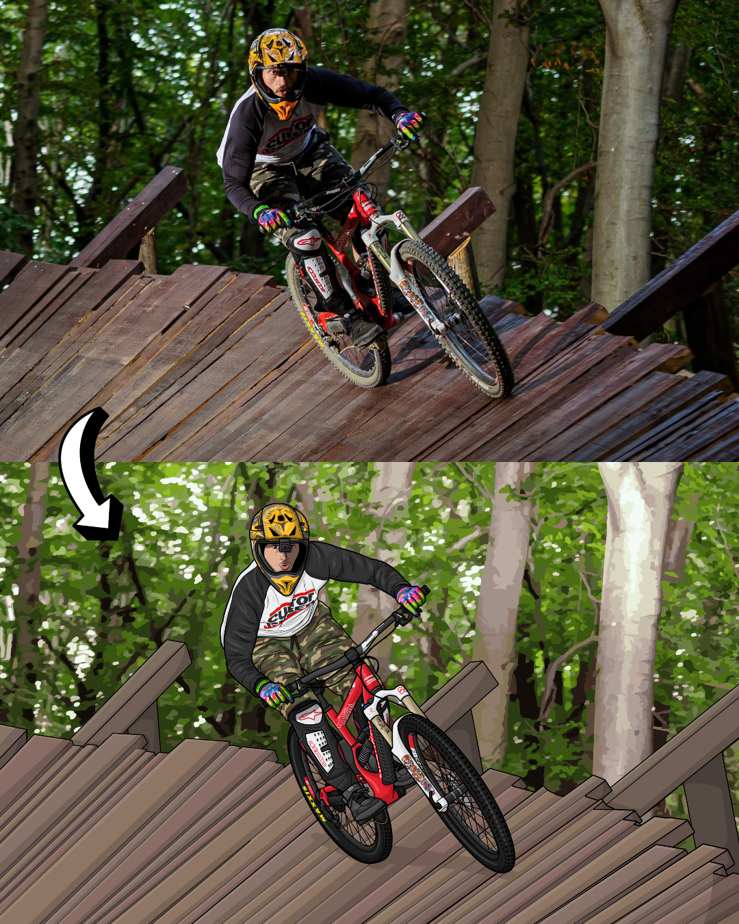 Custom Action Shot Artwork | Personalized Print