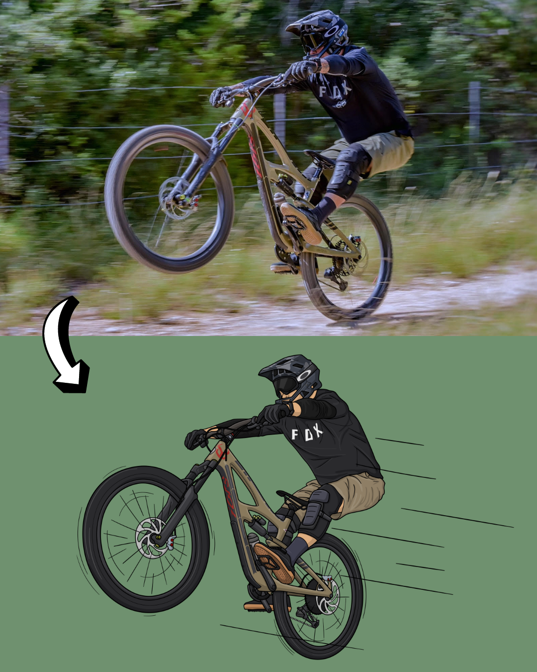 Custom Action Shot Artwork | Personalized Print