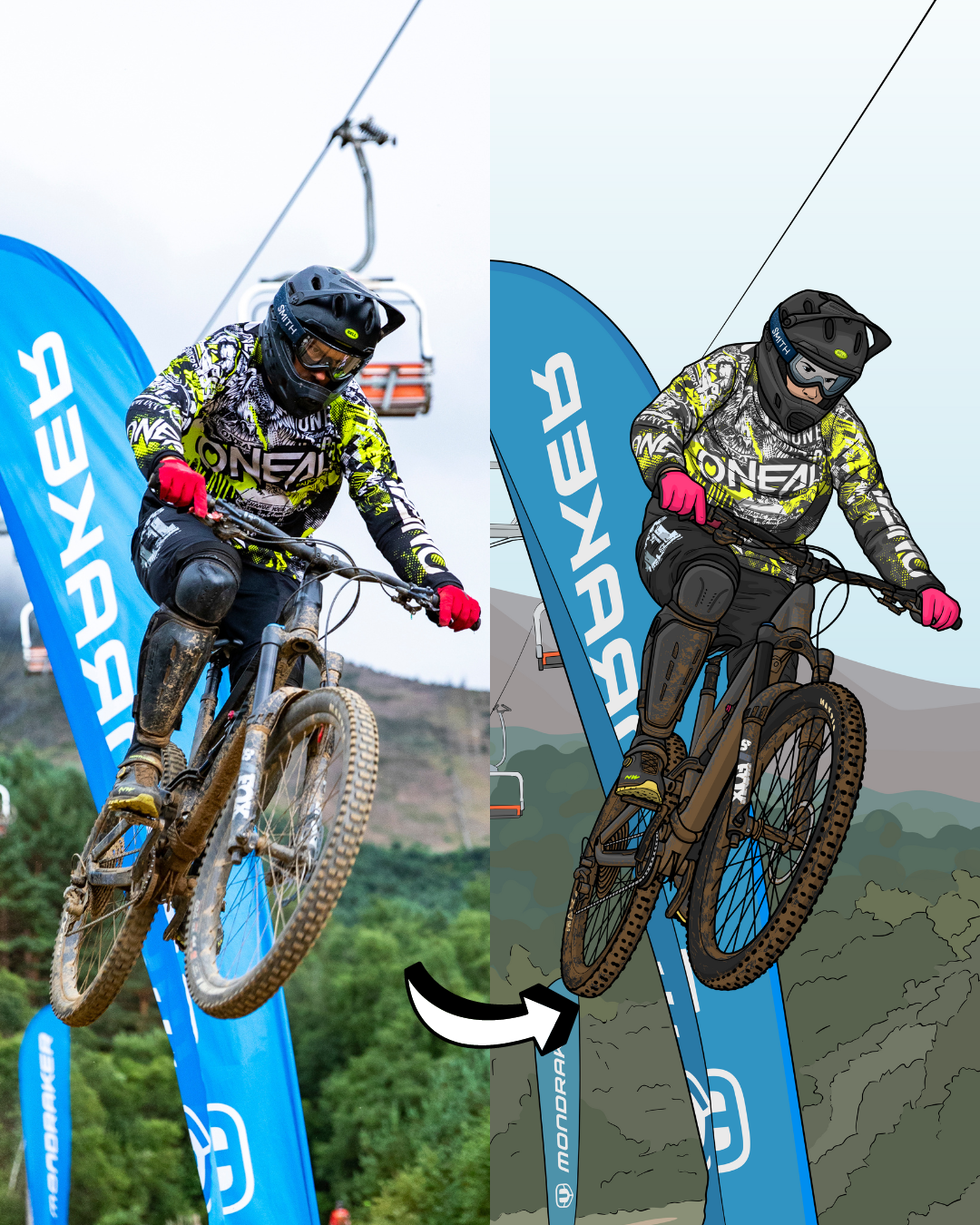 Custom Action Shot Artwork | Personalized Print