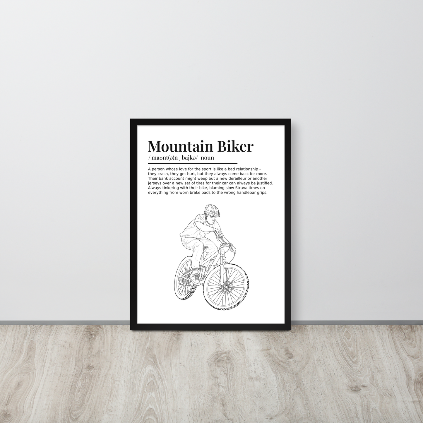 Mountain Biker Definition Print