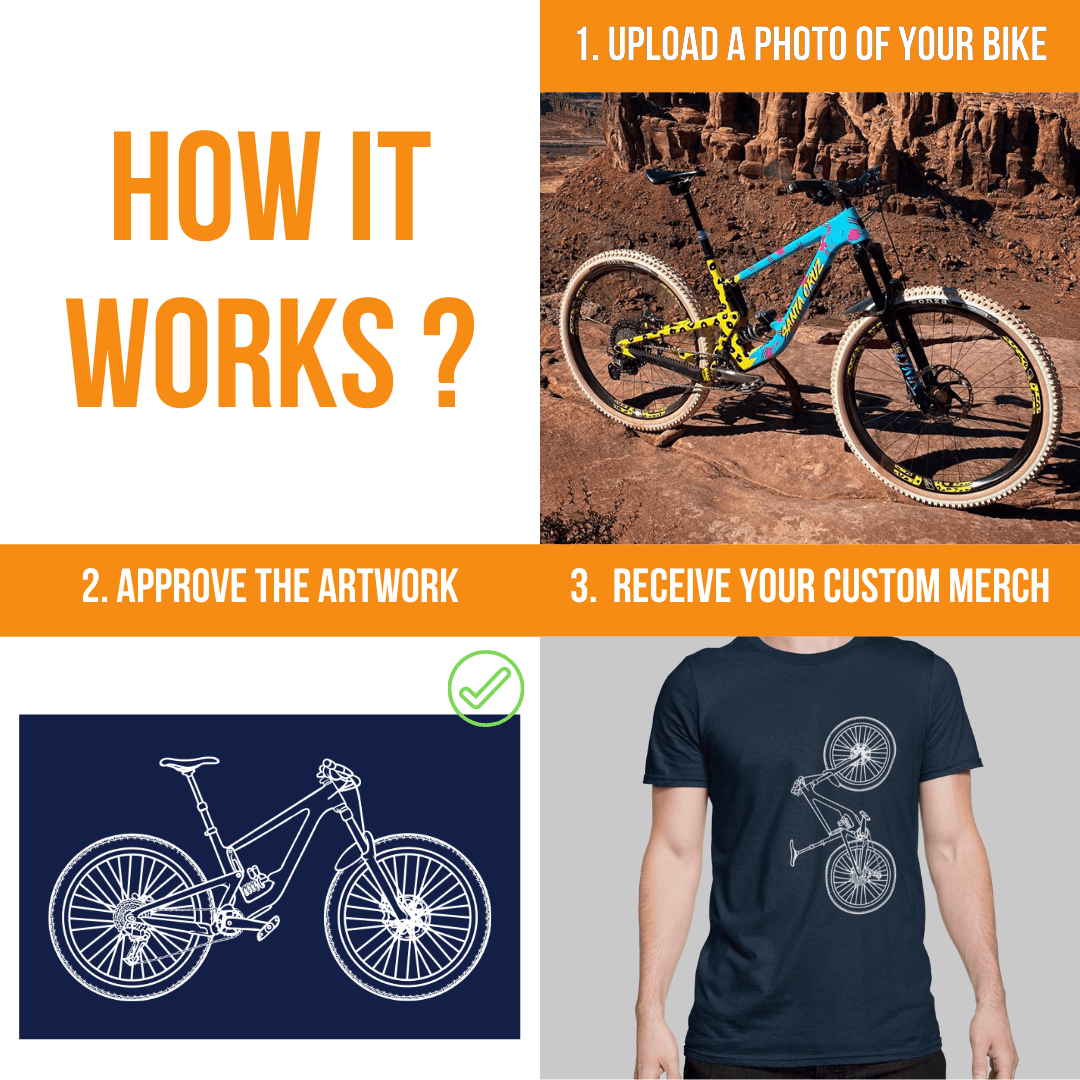My Bike's Line Art V2 | Personalized Tee
