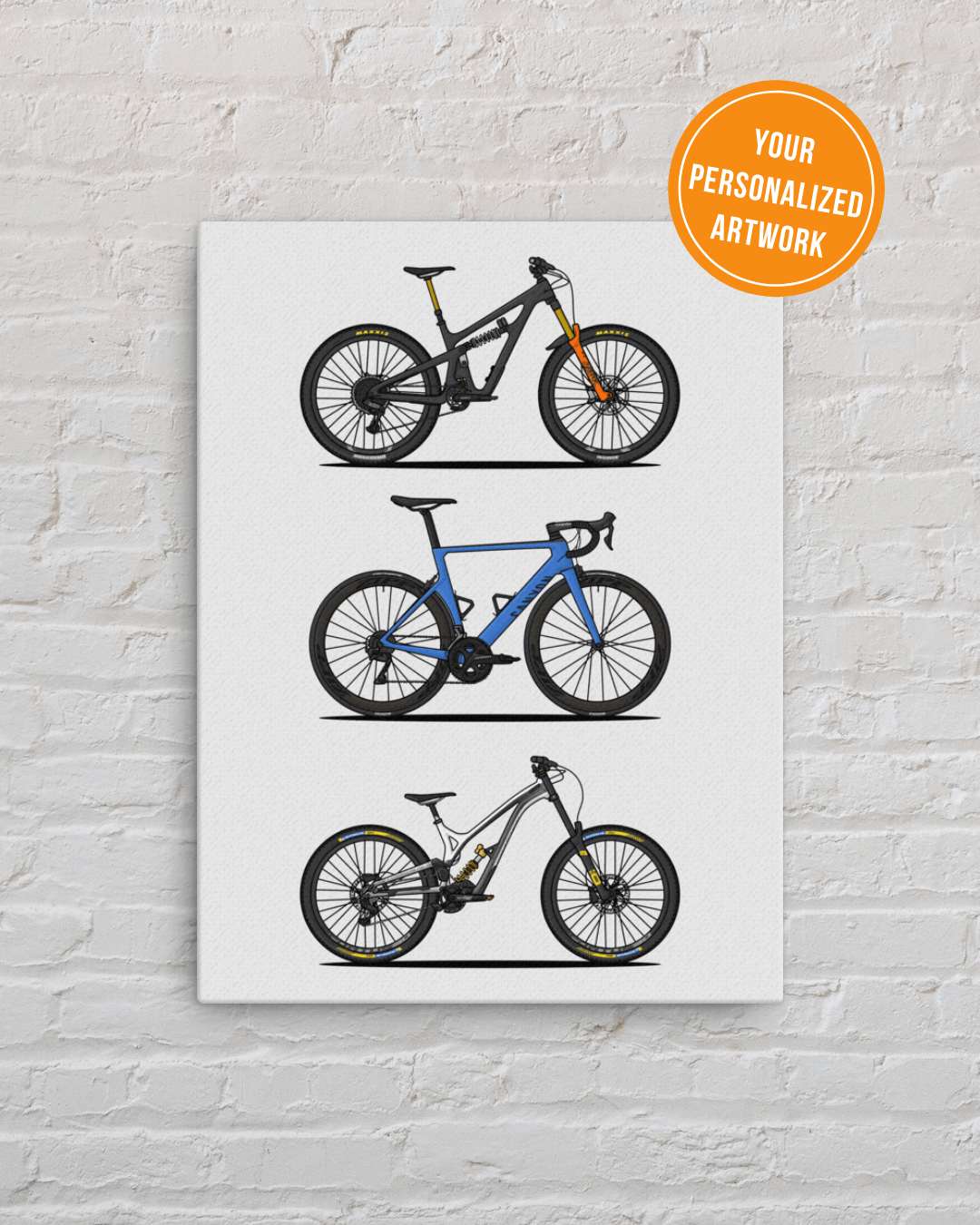 Custom 3 Bike Artwork