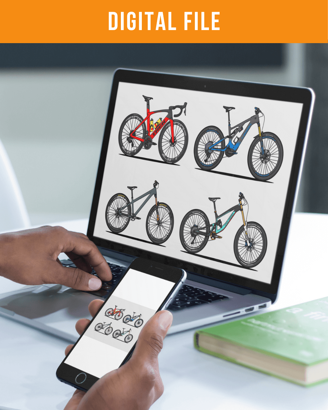 Draw My Bikes (4) | Personalized Print