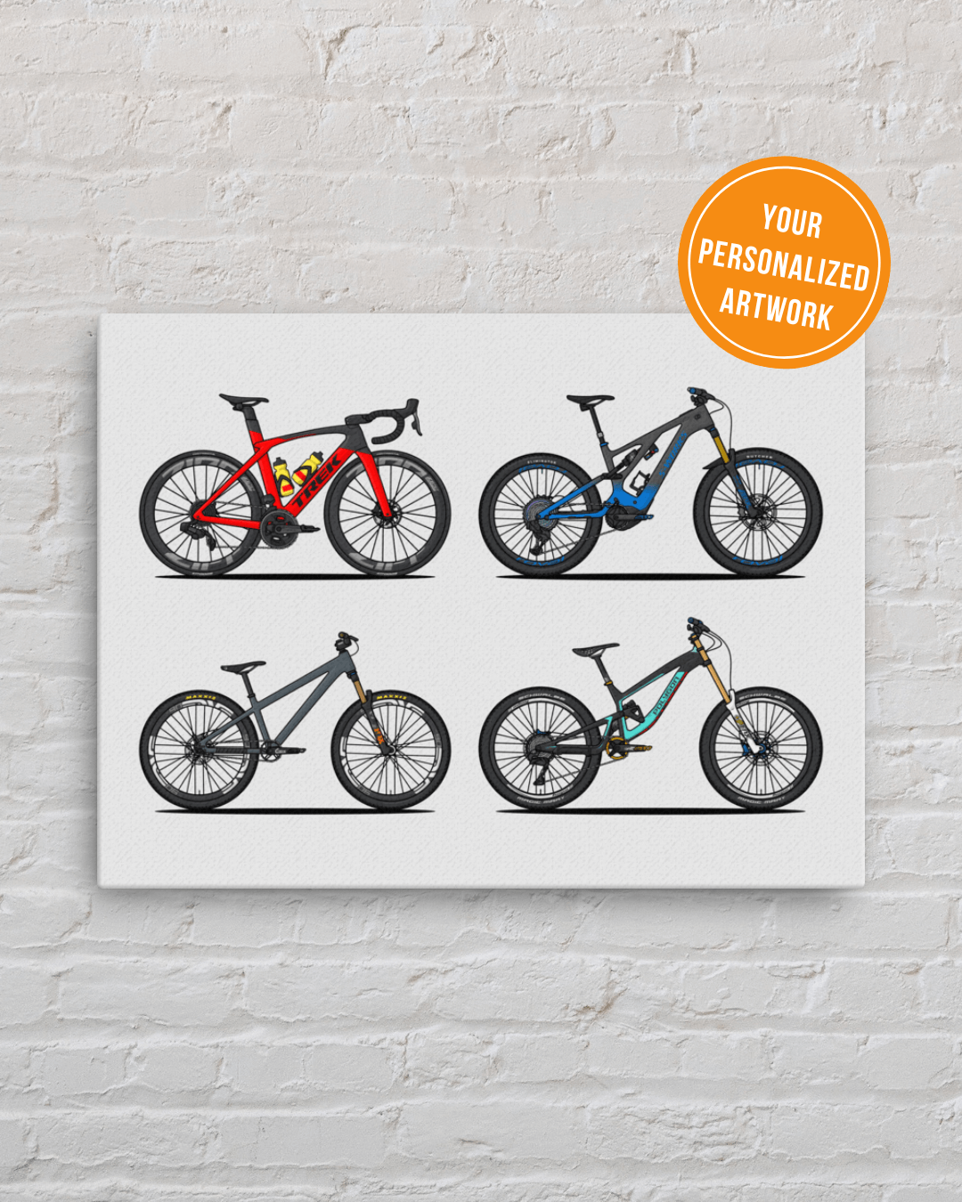 Draw My Bikes (4) | Personalized Print