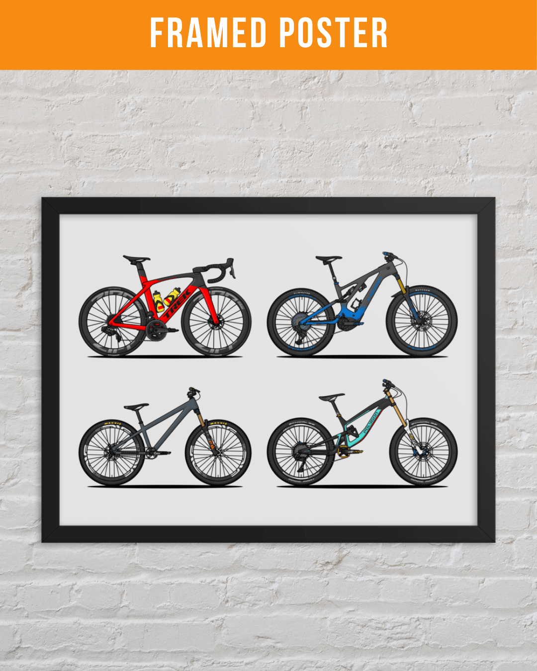 Draw My Bikes (4) | Personalized Print