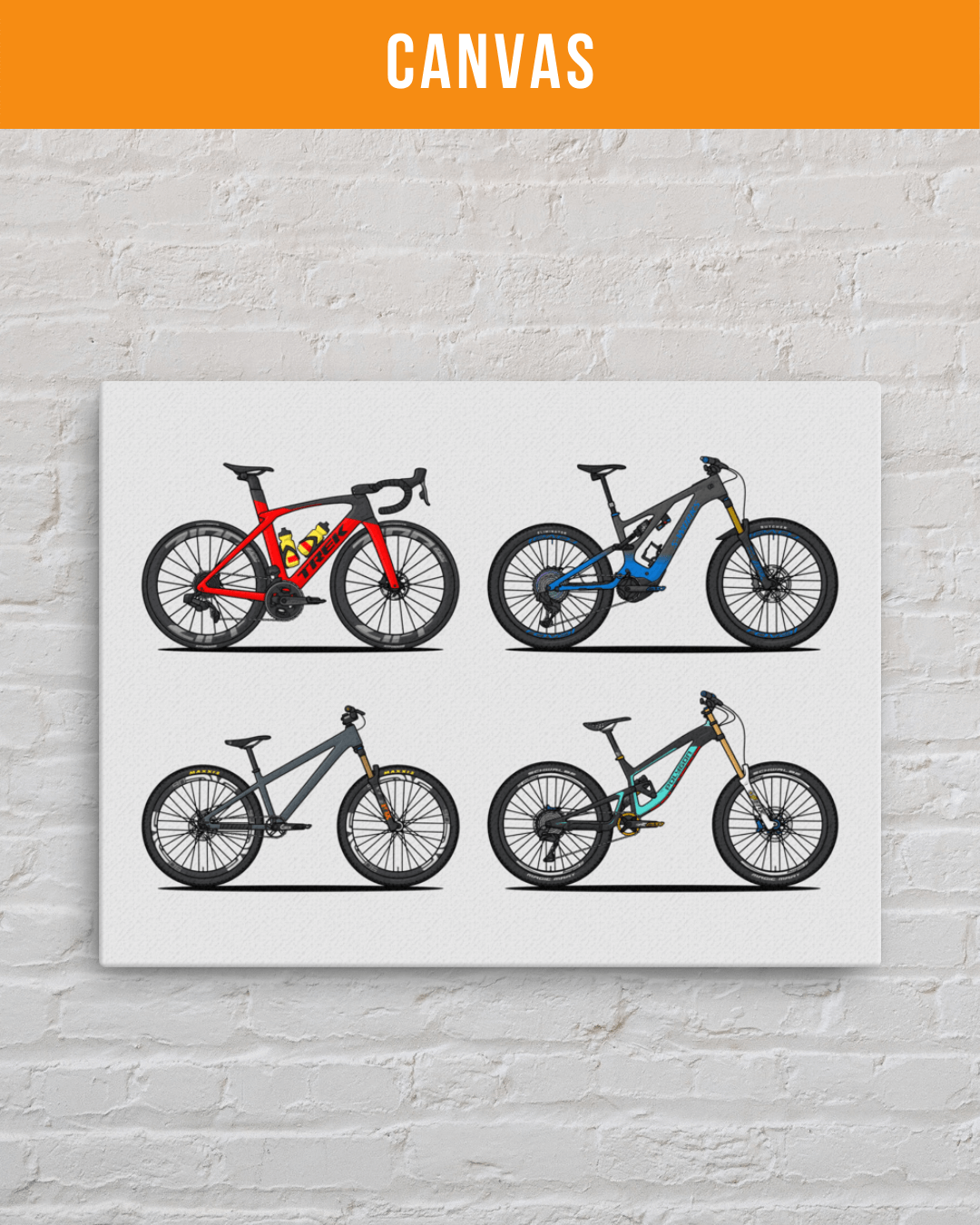 Draw My Bikes (4) | Personalized Print