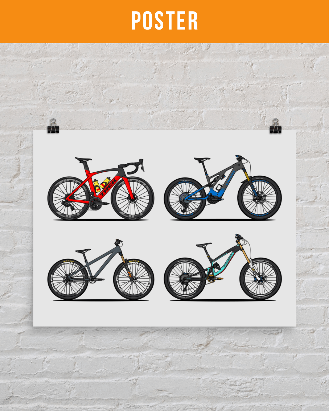 Draw My Bikes (4) | Personalized Print