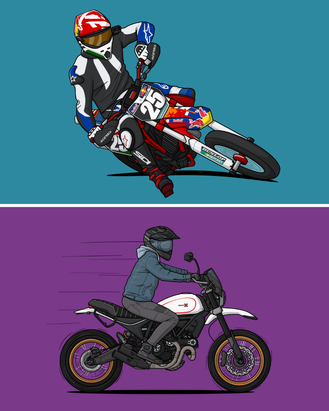 Custom Action Shot Artwork | Personalized Print