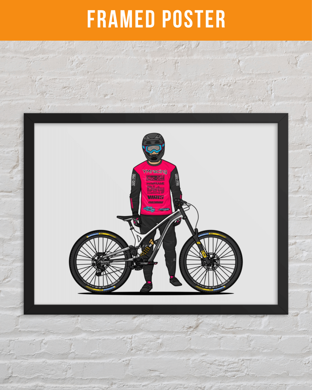 Custom Bike + Rider Artwork