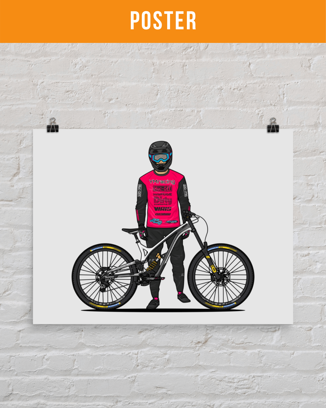 Custom Bike + Rider Artwork
