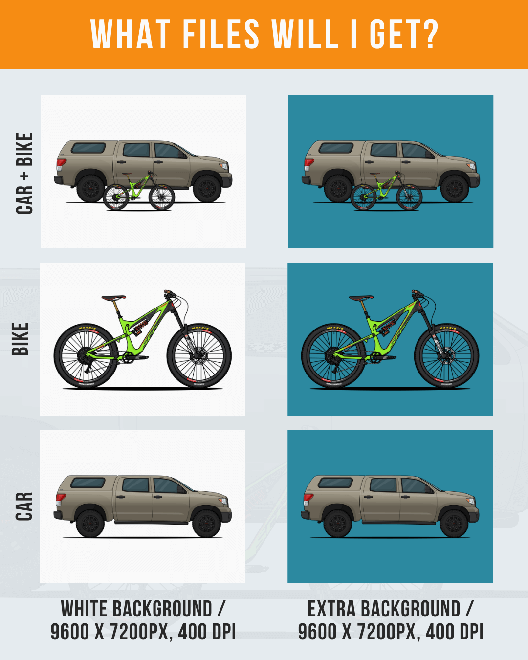 Draw My Car + Bike | Personalized Digital Artwork