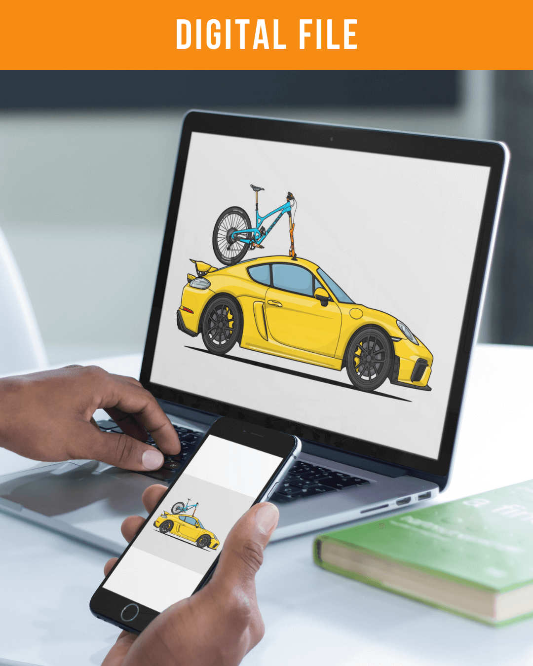 Custom Bike + Car Artwork