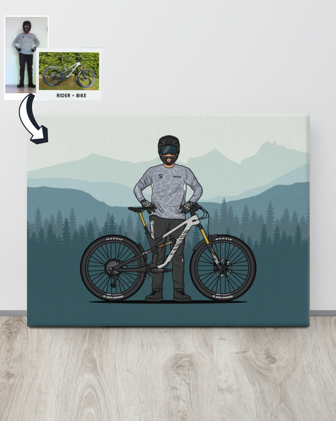 Custom Bike + Rider Artwork