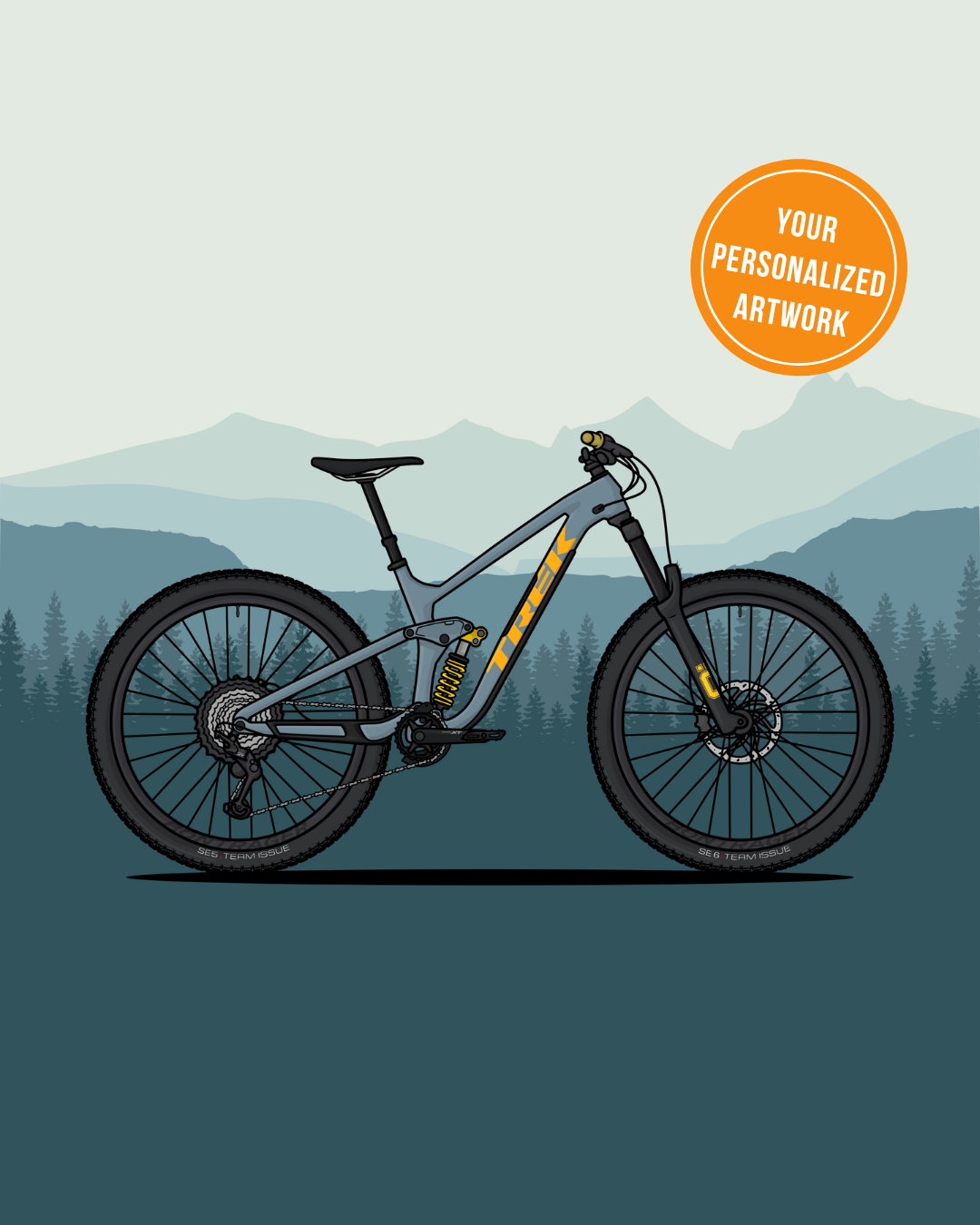 Draw My Bike Personalized Digital Artwork Stand Out Bikes