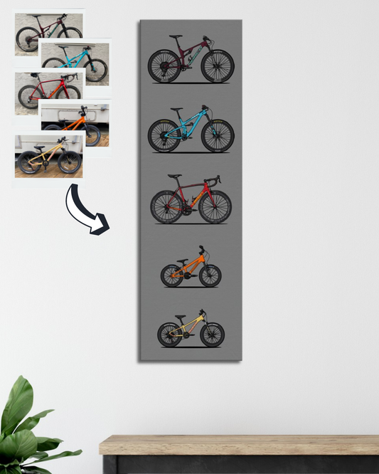 Custom 3-5 Bike Vertical Artwork