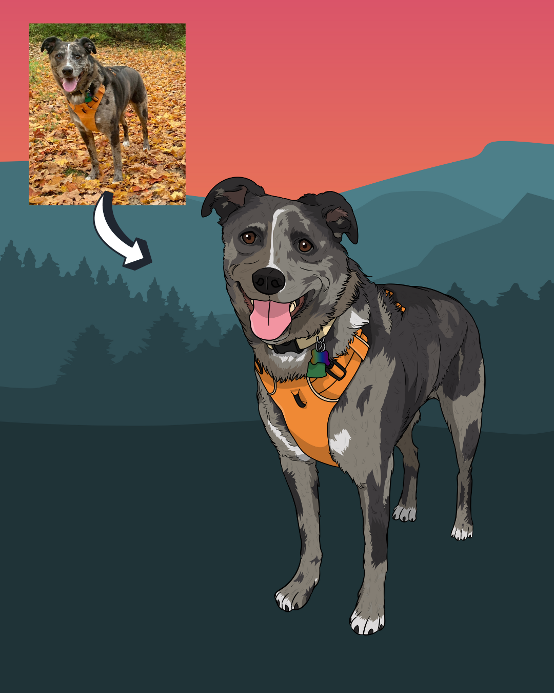 Custom Pet Portrait Artwork