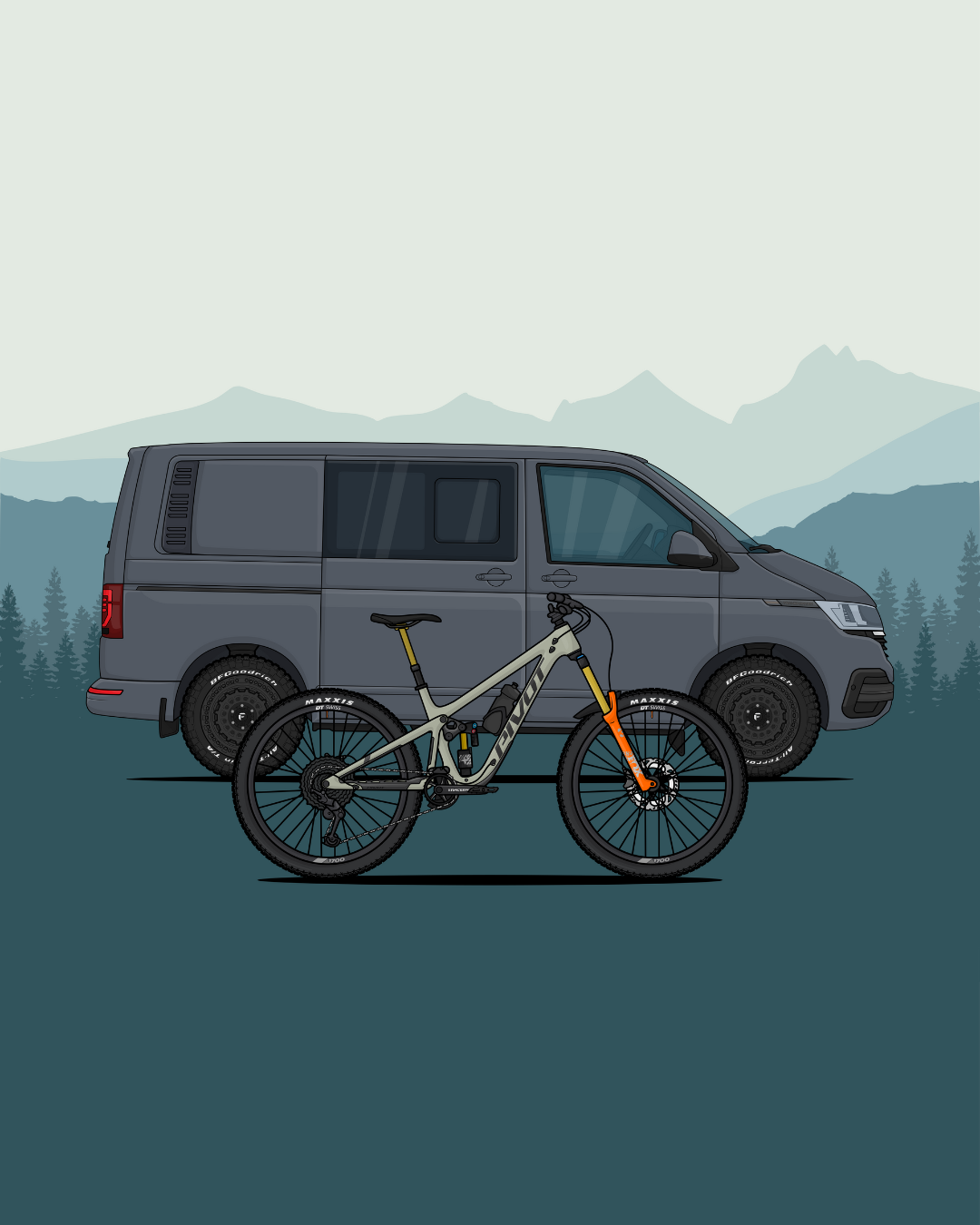 Custom Bike + Car Artwork