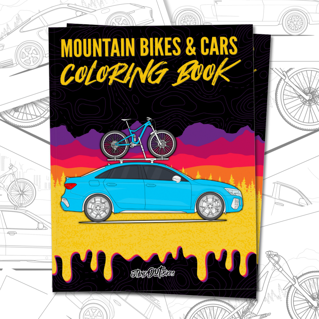 Mountain Bikes & Cars Coloring Book | V3 | Printable | 40 Pages