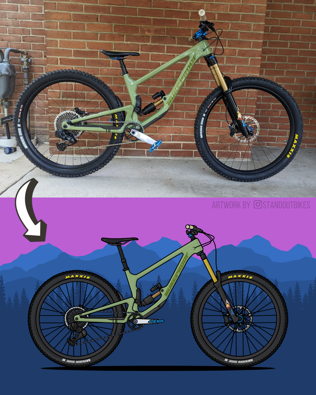 Draw My Bike Personalized Digital Artwork Stand Out Bikes