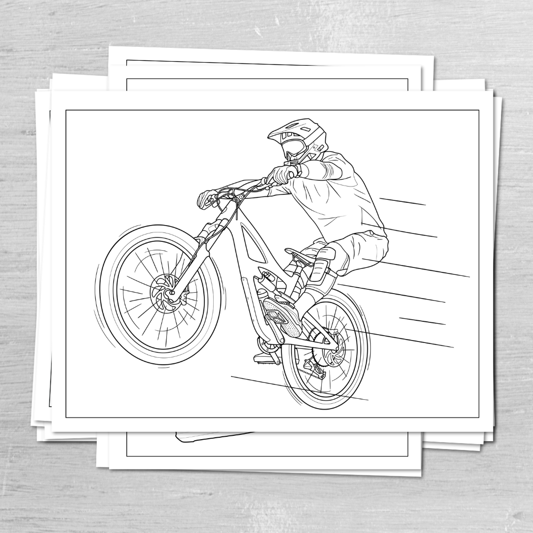 Mountain Bike Coloring Book | V2.1 | Printable | 32 Pages