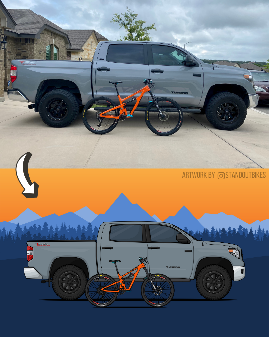 Custom Bike + Car Artwork