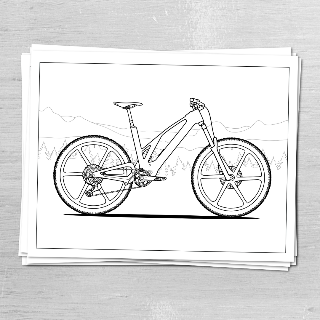 Mountain Bike Coloring Book | V2.1 | Printable | 32 Pages