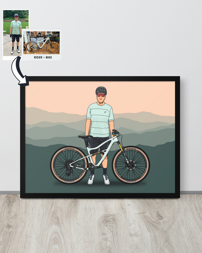 Custom Bike + Rider Artwork