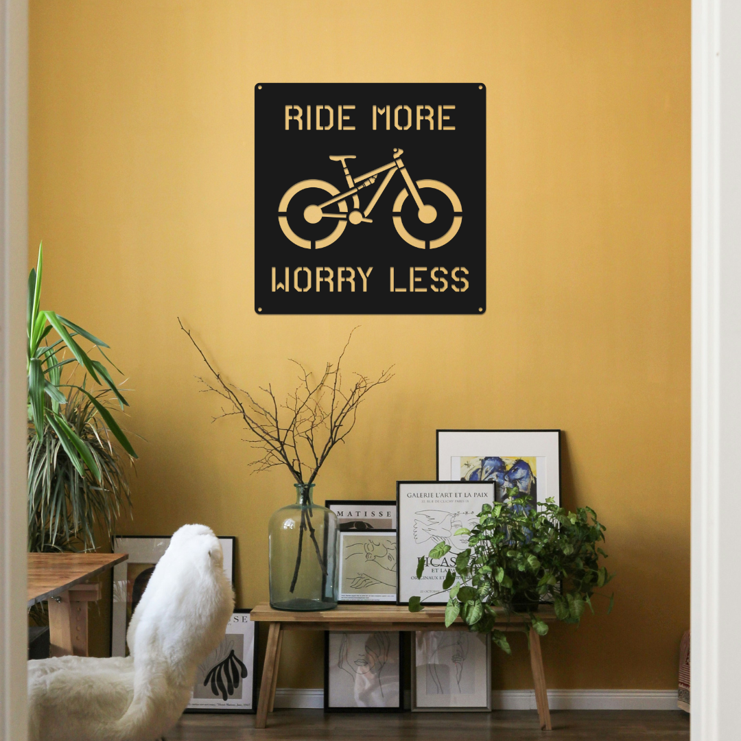 Personalized Mountain Bike Metal Sign: Custom Cycling Art
