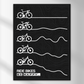 Ride Bikes Be Happy Poster