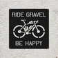 Personalized Gravel Bike Metal Wall Art: Custom Cycling Sign