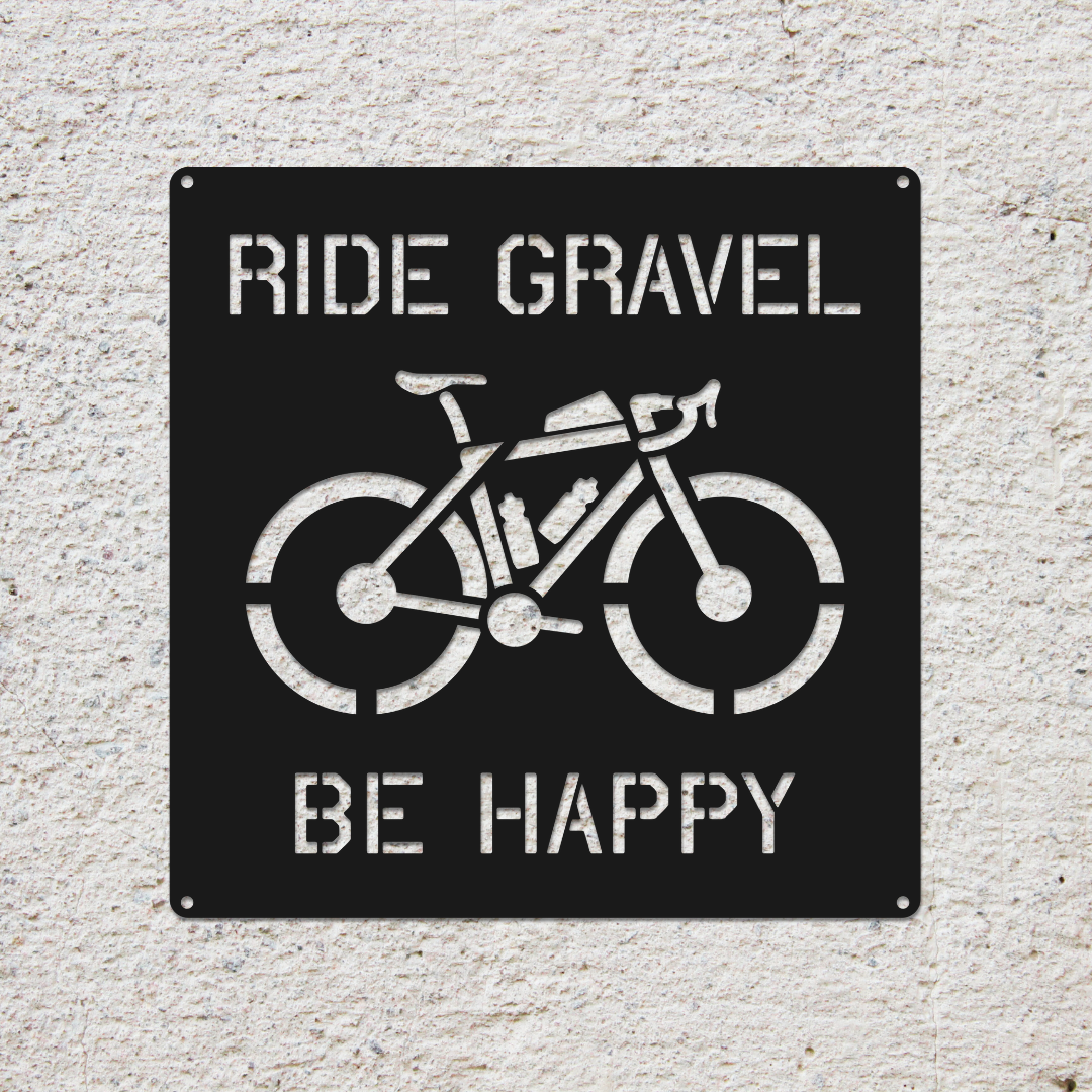 Personalized Gravel Bike Metal Wall Art: Custom Cycling Sign