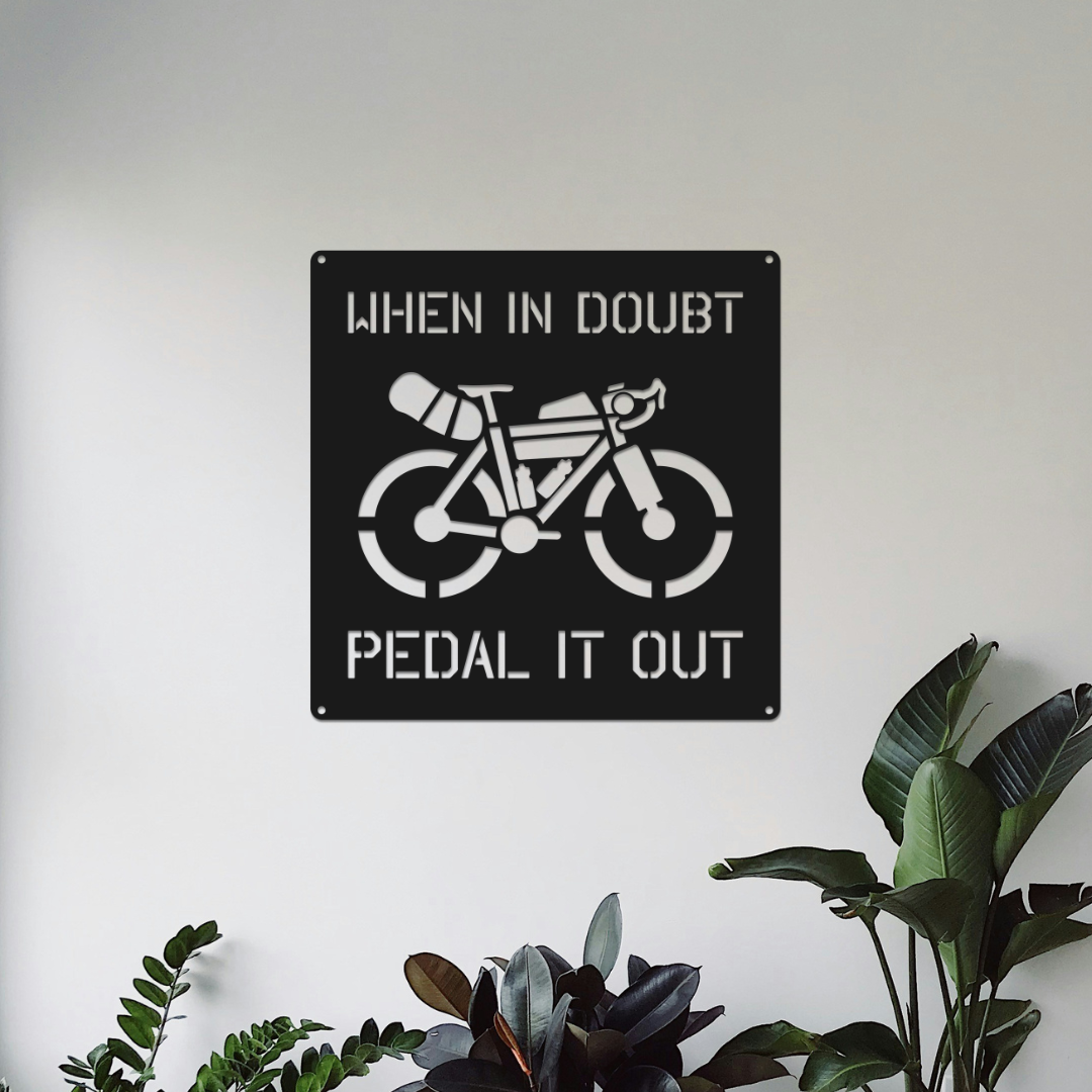 Custom Bikepacking Metal Sign: Adventure Cycling Wall Art