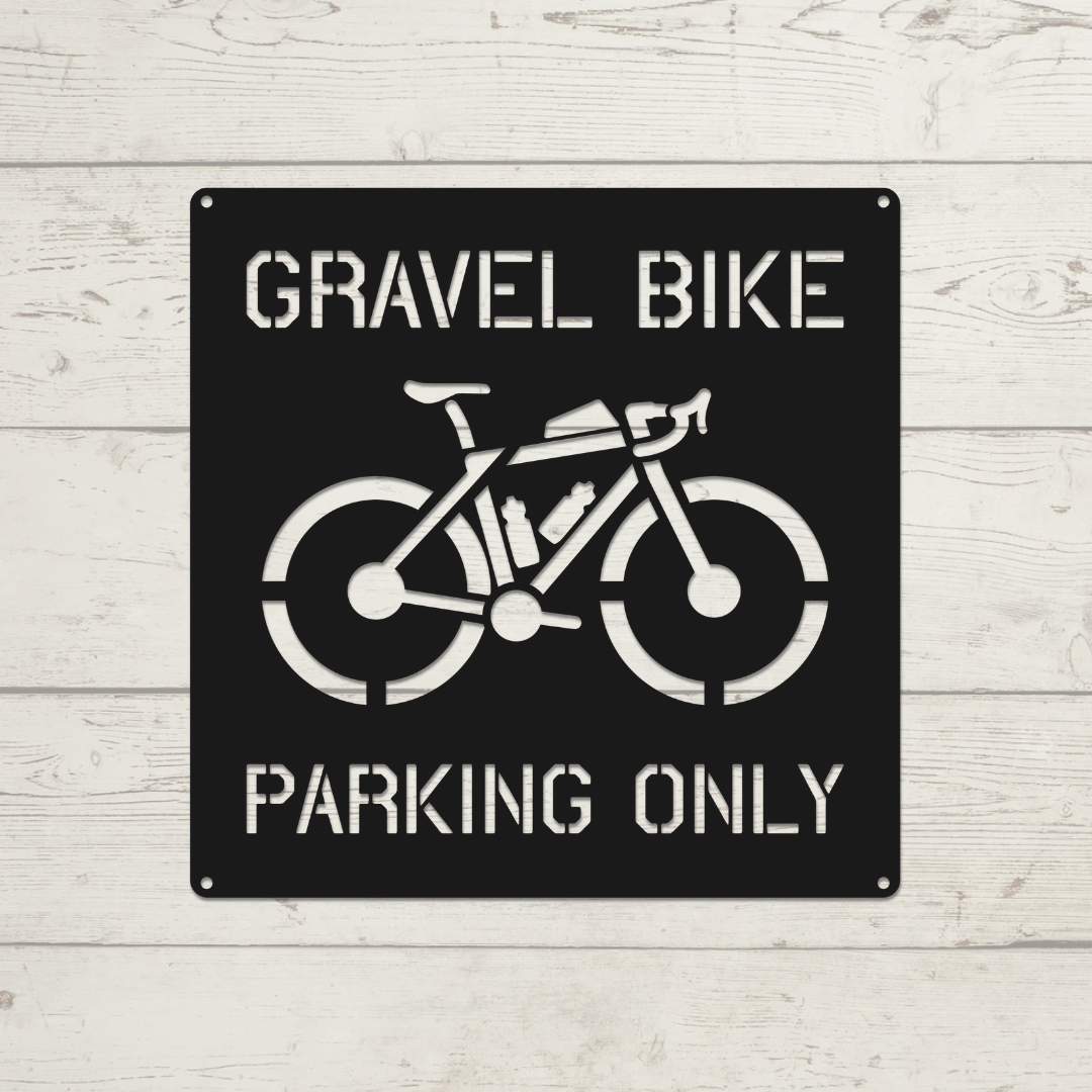 Personalized Gravel Bike Metal Wall Art: Custom Cycling Sign