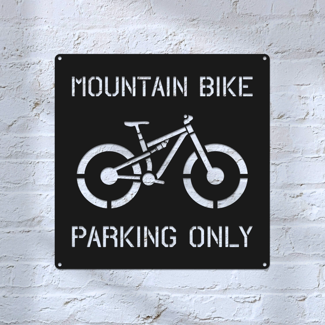 Personalized Mountain Bike Metal Sign: Custom Cycling Art