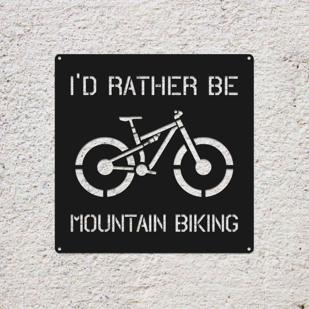 Personalized Mountain Bike Metal Sign: Custom Cycling Art