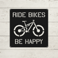 Personalized Mountain Bike Metal Sign: Custom Cycling Art