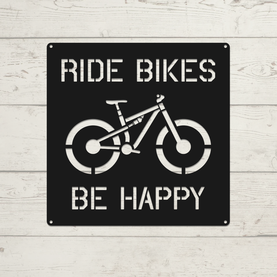 Personalized Mountain Bike Metal Sign: Custom Cycling Art