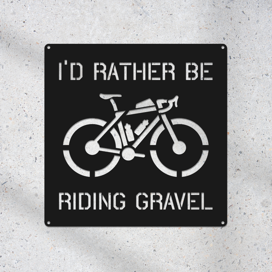 Personalized Gravel Bike Metal Wall Art: Custom Cycling Sign