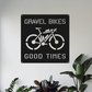Personalized Gravel Bike Metal Wall Art: Custom Cycling Sign