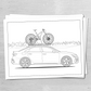 Mountain Bikes & Cars Coloring Book | V3 | Printable | 40 Pages