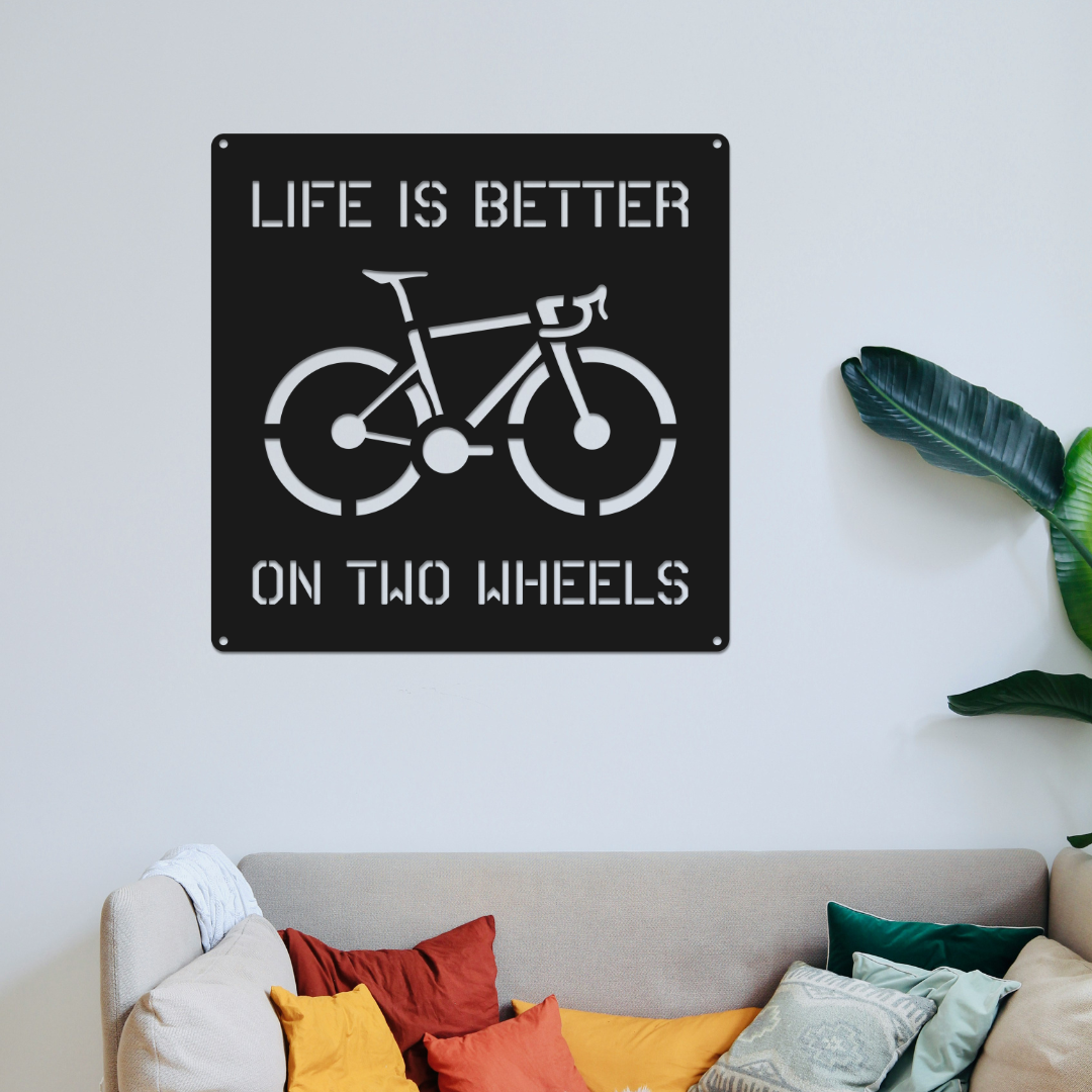 Personalized Road Bike Metal Sign: Custom Cycling Art, Bike Shop Decor
