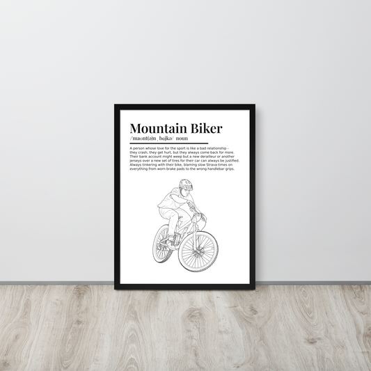Mountain Biker Definition Print