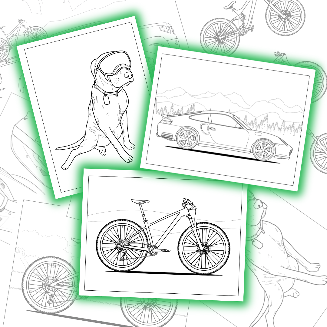 FREE Stand Out Bikes Coloring Pages| Printable | 3 Pages