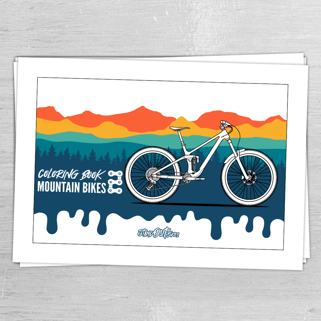 Coloring Book - Mountain Bikes 2 | 24 Printable PDF Pages