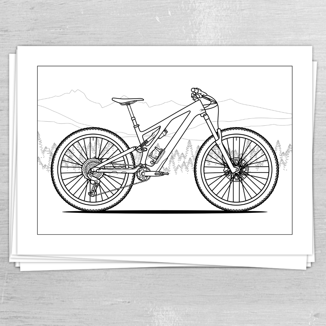 Trail motorcycle coloring pages