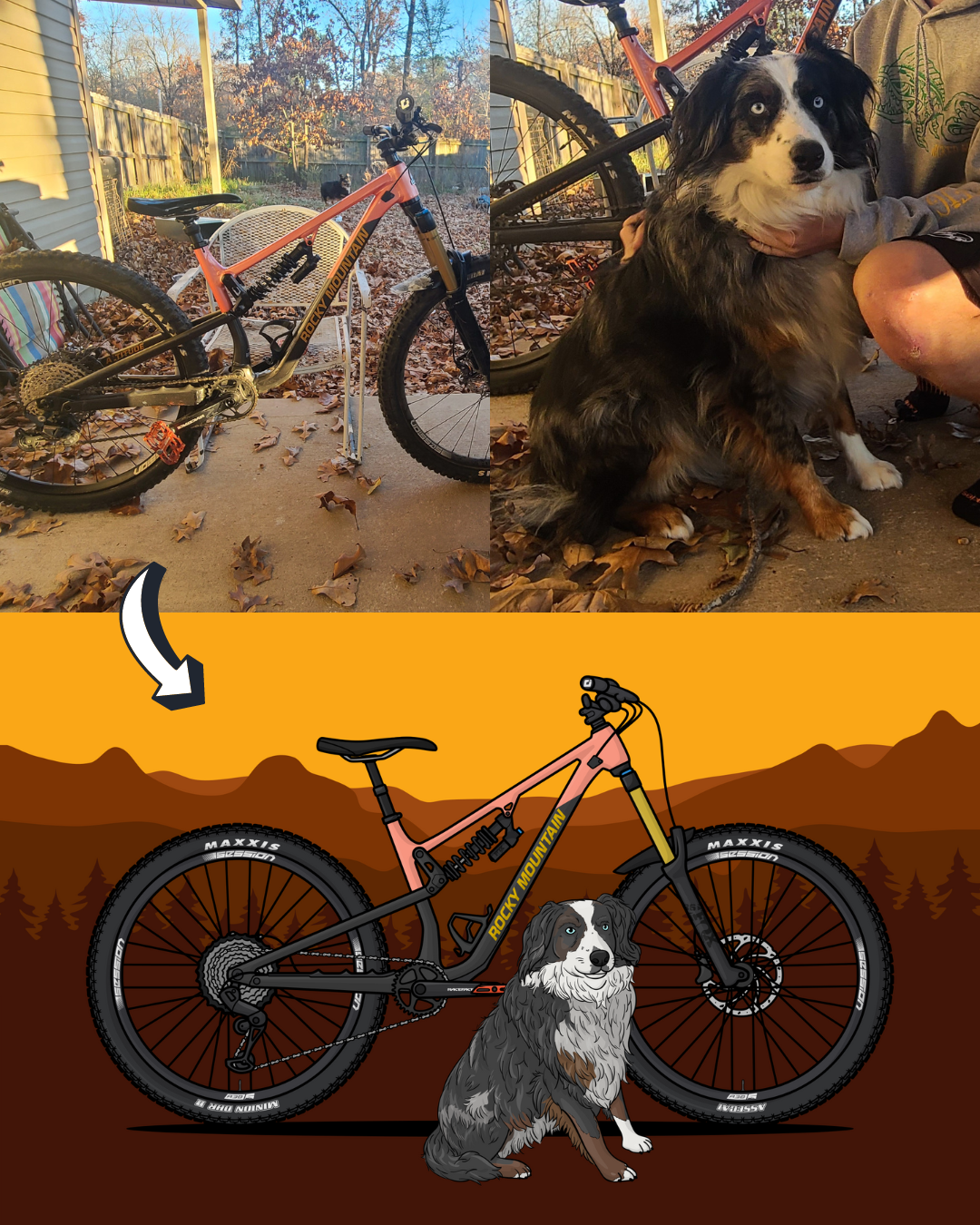 Draw My Bike + Pet | Personalized Digital Artwork