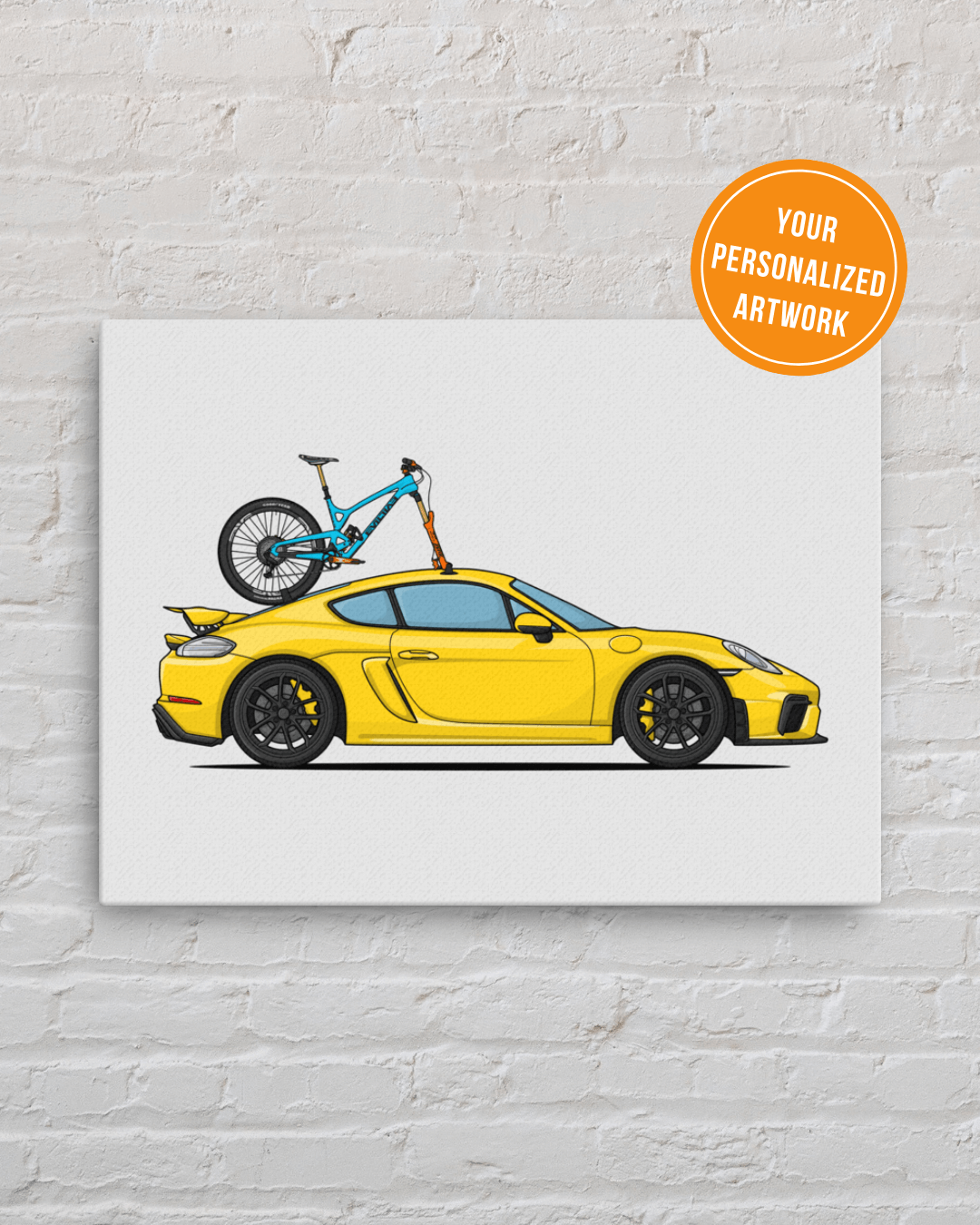 Custom Bike + Car Artwork | Personalized Print
